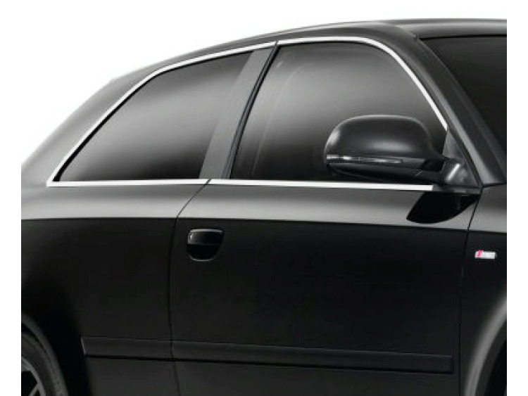 Baguette chrom&eacute;e de contour des vitres lat&eacute;rales pour Audi A3 s&eacute;rie 1 96-00/S&eacute;rie 1 Phase 2 00-03/s&eacute;