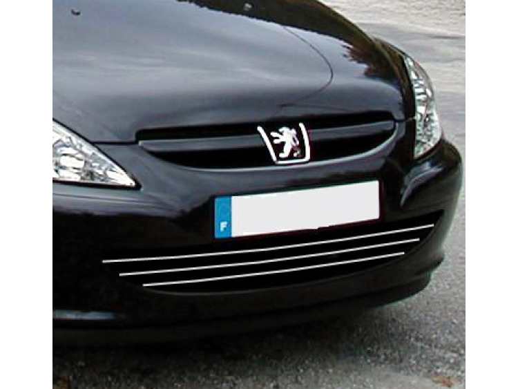 Baguette de calandre chrom&eacute;e pour Peugeot 307 01-05 Peugeot 307 CC 01-05 Peugeot 307 SW 01-05