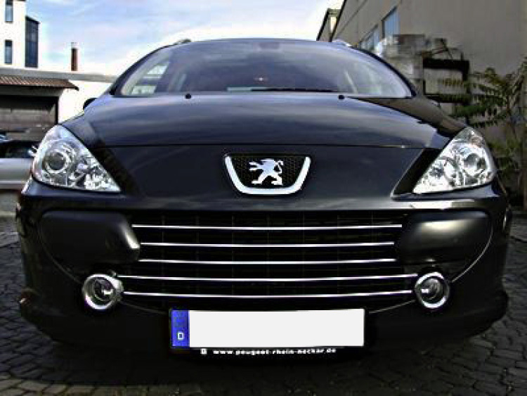 Baguette de calandre chrom&eacute;e pour Peugeot 307 05-09 Peugeot 307 CC 05-09 Peugeot 307 SW 05-09