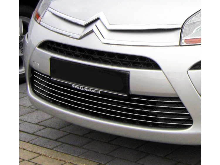 Baguette de calandre inf&eacute;rieure chrom&eacute;e pour Citro&euml;n C4 Picasso (07-12)