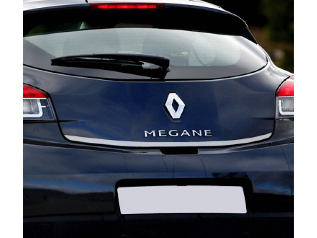 Baguette de coffre chromée pour Renault Mégane III coupé 0812 Renault Mégane III phase 2 coupé 1213 Renault Mégane III phase 3 coupé 1321