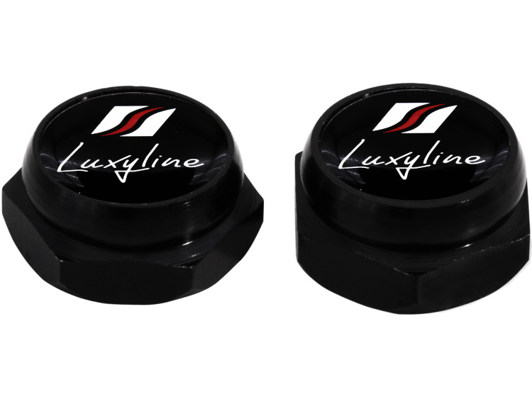 Cache-rivets pour plaque d'immatriculation Luxyline (noir)