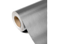 Film adh&eacute;sif Luxyline 3D carbone 70cm gris argent&eacute;