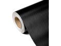 Film adh&eacute;sif Luxyline 3D carbone 70cm noir brillant